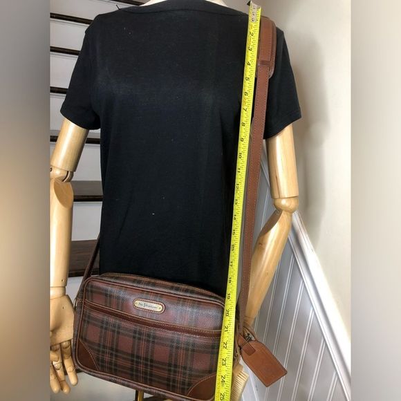 RALPH LAUREN Black Watch Tartan Plaid Crossbody Messenger Bag - Picture 5 of 17